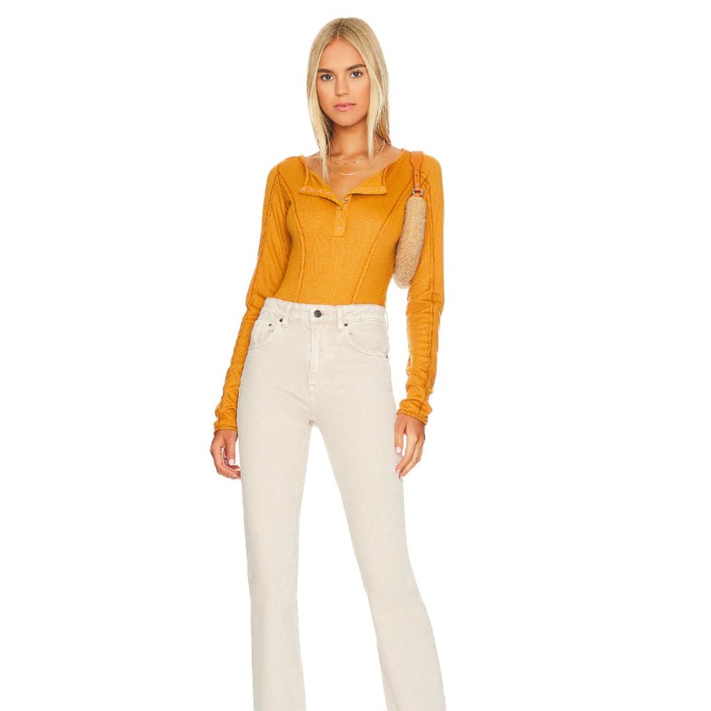 Free People Bohemian Sloane Bodysuit in Amber M / XL - Picture 4 of 5